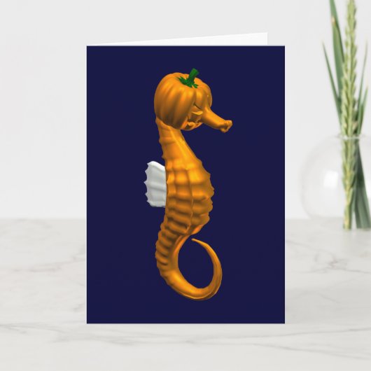 Carte Funny Halloween Seahorse (Devant)