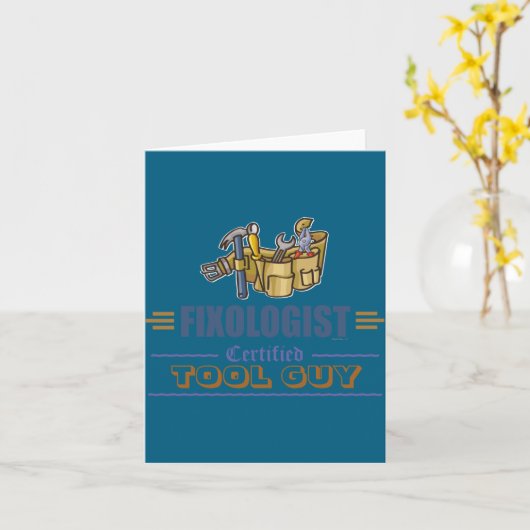 Carte Funny Handyman (Fleur jaune)