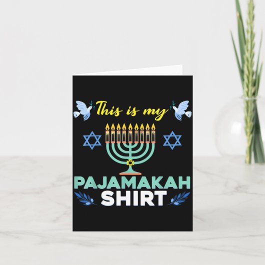 Carte Funny Hanukkah Pajama Shirt This Is My Pajamakah G (Devant)