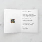 Carte Funny Happy 3rd Birthday Boy, Dino, Personalized  (Intérieur)