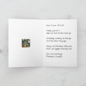 Carte Funny Happy 3rd Birthday Son, Dino, Personalized (Intérieur)