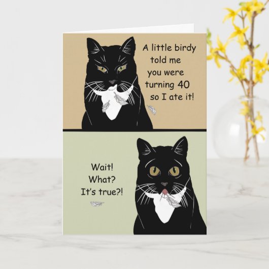 Carte Funny Happy 40th Birthday Card (Fleur jaune)