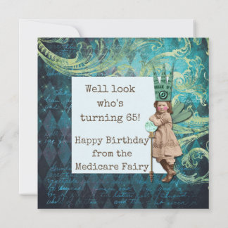 Carte Funny Happy 65th Birthday Medicare Fairy