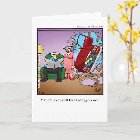 Carte Funny Happy Anniversary Card For Them (Fleur jaune)