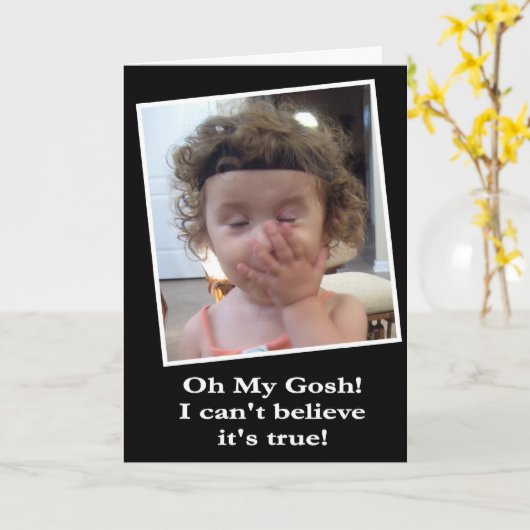 Carte Funny Happy Birthday (Fleur jaune)