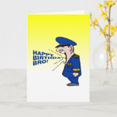 Carte funny happy birthday brother wish (Fleur jaune)
