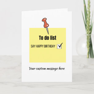 Carte Funny Happy Birthday Post-it Note