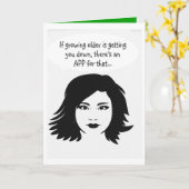 Carte Funny  happy Birthday wish (Fleur jaune)