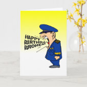 Carte funny happy birthday wish brother (Fleur jaune)