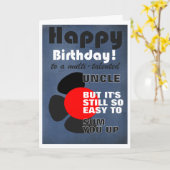 Carte funny happy birthday wish uncle (Fleur jaune)