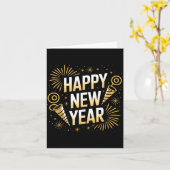 Carte Funny Happy New Year Couple Matching  (Fleur jaune)