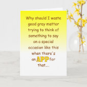 Carte funny happy wedding anniversary wish (Fleur jaune)