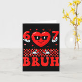 Carte Funny Heart 67 Six Seven Bruh Valentine Meme Gen A (Fleur jaune)