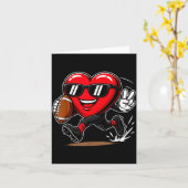 Carte Funny Heart Playing Football Srts Lover Valentine (Fleur jaune)