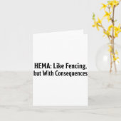 Carte Funny Hema Shirt - Like Fencing But With Consequen (Fleur jaune)