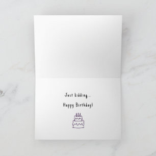 Carte Funny heureux d'anniversaire minimaliste autre jou
