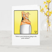 Carte Funny Hi And Hello Humour Greeting Card (Fleur jaune)