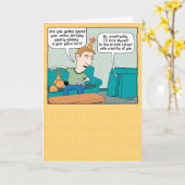 Carte Funny Hiding à Pillow Fort Birthday (Fleur jaune)