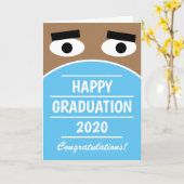 Carte Funny High School Graduate Class of 2023 visage ma (Fleur jaune)