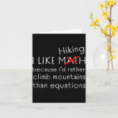 Carte Funny Hiking Over Math Humor Mountains Vs Equation (Fleur jaune)