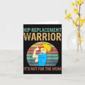 Carte Funny Hip Replacement Warrior New Prosthetic Women (Fleur jaune)