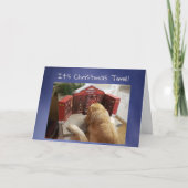 Carte Funny Holiday card Dog with Treats Advent Calendar (Devant)