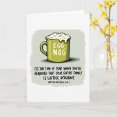 Carte Funny holiday card eggnog lactose intolerant (Fleur jaune)