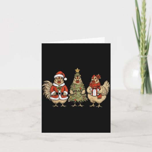 Carte Funny Holiday Hen Christmas Chicken (Devant)