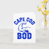 Carte Funny Homme's Cape Cod Bod Machusetts Summer Beach (Fleur jaune)