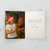 Carte Funny Horse Christmas Equestrians & Animal Lovers (Intérieur)