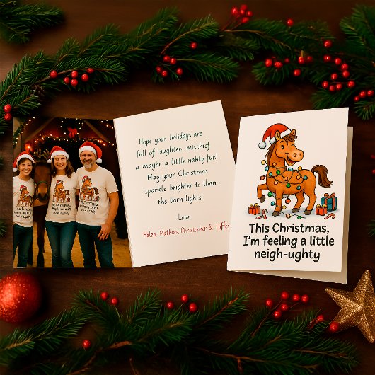 Carte Funny Horse Greeting for Equestrians & Animal Love