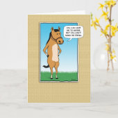 Carte Funny Horse veut Margaritas (Fleur jaune)