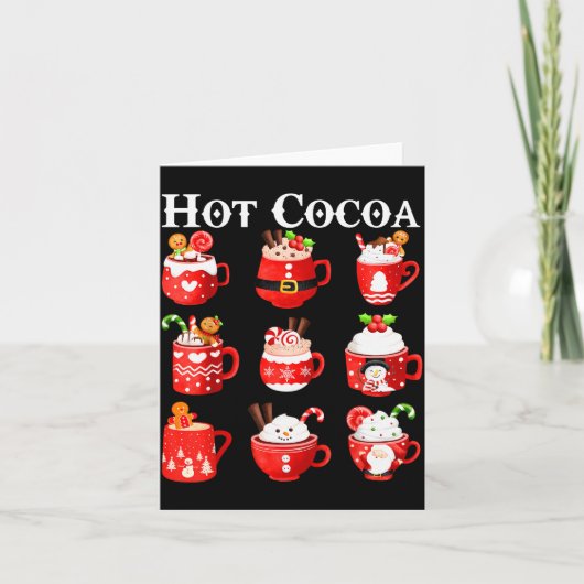 Carte Funny Hot Cocoa Santa Elf C Merry Christmas Pajama (Devant)