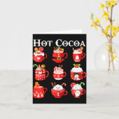 Carte Funny Hot Cocoa Santa Elf C Merry Christmas Pajama (Fleur jaune)