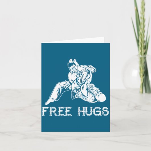 Carte Funny Hugs Brazilian Jiu Jitsu Mma Bjj  (Devant)