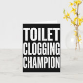 Carte Funny Humor Bathroom Joke Toilet Clogging Chamon  (Fleur jaune)