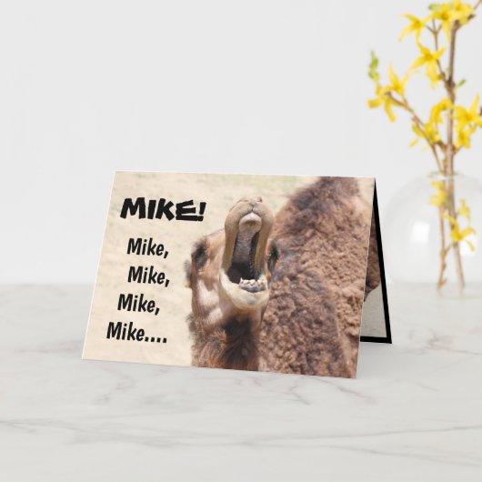 Carte Funny Hump Day Card for Mike! (personnaliser) (Fleur jaune)