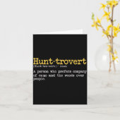 Carte Funny Hunting Quote For Hunters Men Hunt-trovert H (Fleur jaune)