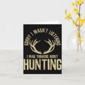 Carte Funny Hunting Quote Saying Deer Venison Elk Hunter (Fleur jaune)