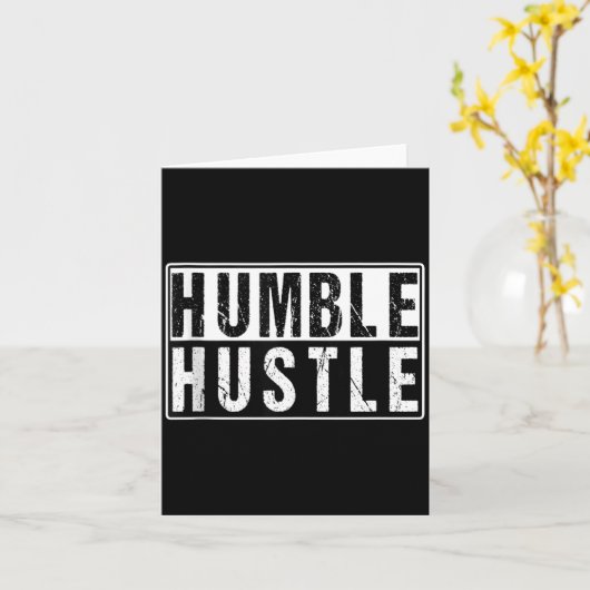 Carte Funny Hustle Gift For Men And Women Cool Humble In (Fleur jaune)
