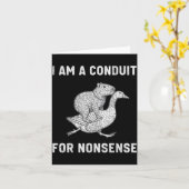 Carte Funny I Am A Conduit For Nonsense Capybara Goose M (Fleur jaune)