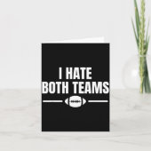 Carte Funny I Hate Both Teams Football  (Devant)