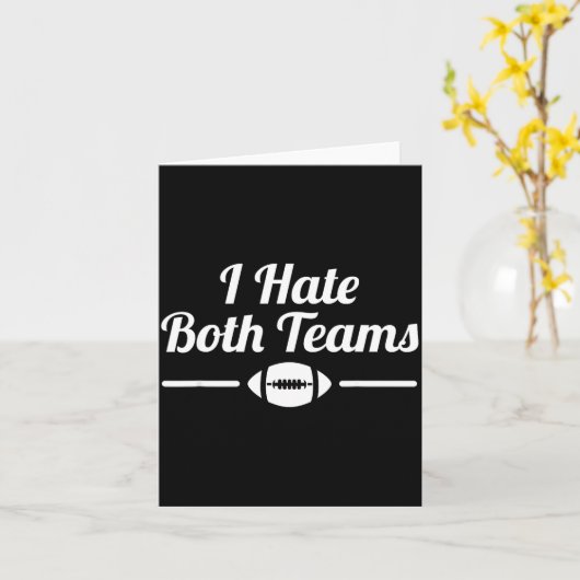 Carte Funny I Hate Both Teams Football Small  (Fleur jaune)