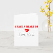 Carte Funny I Have A Heart On For Her Valentine’s Day He (Fleur jaune)