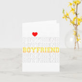 Carte Funny I Love My Handsome Boyfriend Valentine  (Fleur jaune)