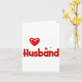 Carte Funny I Love My Husband  (Fleur jaune)