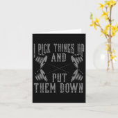 Carte Funny I Pick Things Up Put Them Down Poison Bodybu (Fleur jaune)