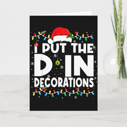 Carte Funny I Put The D In Decorations Matching Couples (Devant)