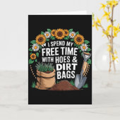 Carte Funny I Spend My Free Time With Cute Ss Cute Sss A (Fleur jaune)