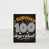 Carte Funny I Survived 100 Days Of School Student Teache (Devant)
